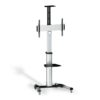 AISENS SOPORTE SUELO RUEDA BANDEJA DVD CÁMARA MONITOR 50KG 37-70 NEGRO-PLATA